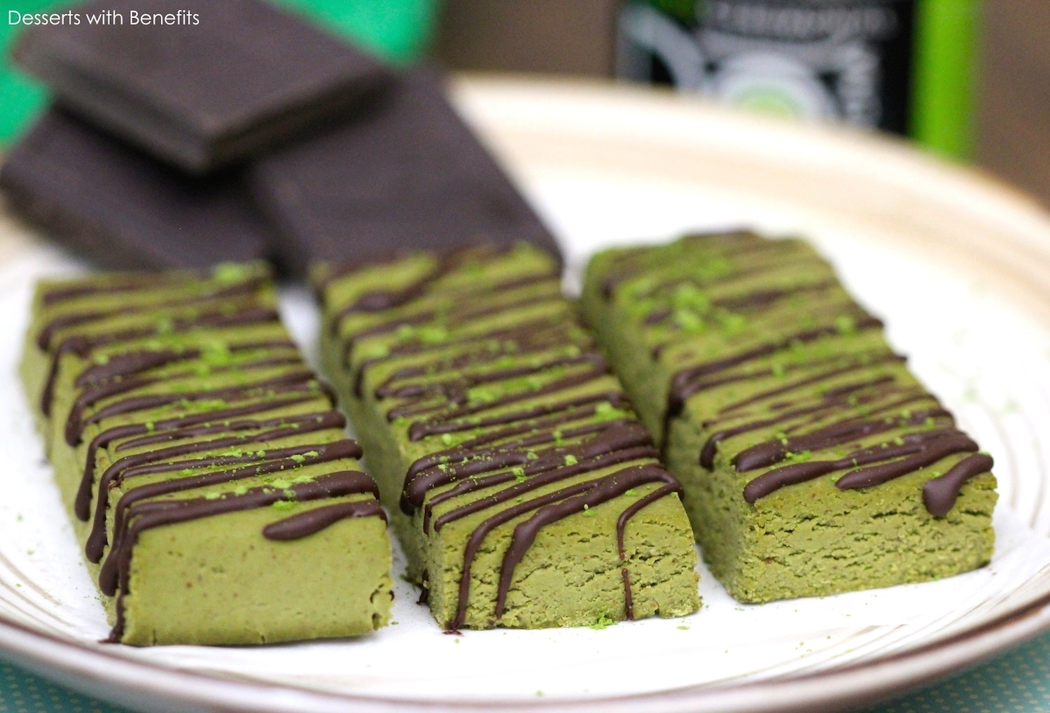 Fudge    bar Dessert Healthy Homemade Matcha Bars green Protein  Healthy Green Tea protein  recipe