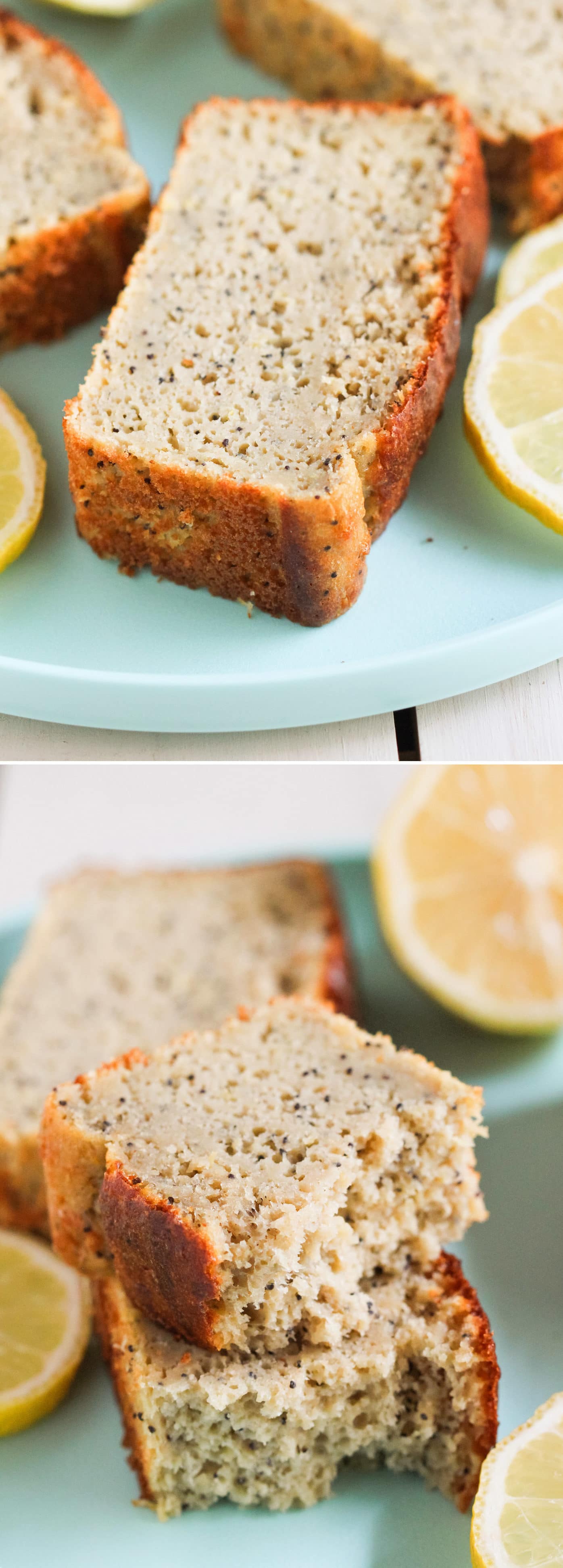 This Healthy Lemon Poppyseed Cake doesn't taste healthy in the slightest! It's sweet, it's moist, it's springy and fluffy -- everything a cake should be. The only difference is that this recipe is sugar free, low fat, high protein, and 100% whole grain! Healthy Dessert Recipes with sugar free, low calorie, low fat, low carb, high protein, gluten free, dairy free, vegan, and raw options at the Desserts With Benefits Blog (www.DessertsWithBenefits.com)