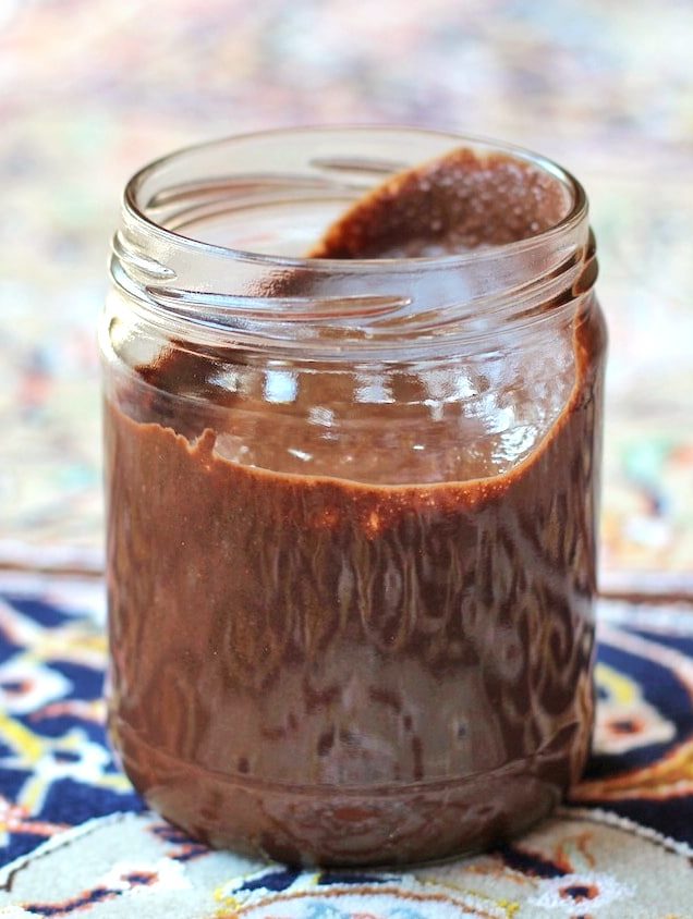 This Healthy Homemade Dark Chocolate Almond Butter is rich, sweet, and delicious. You'd never know it's sugar free, vegan, and made with only 4 ingredients!