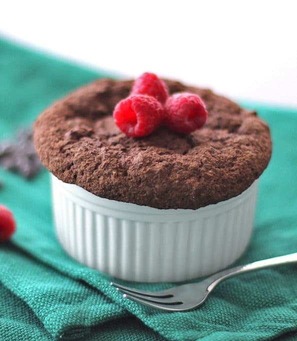 You can make this Healthy Single-Serving Chocolate Microwave Muffin with Peanut Butter Icing in 5 minutes flat! It's guilt-free, sugar free, low fat, high protein, high fiber, gluten free, dairy free, and vegan, but without the healthy taste!