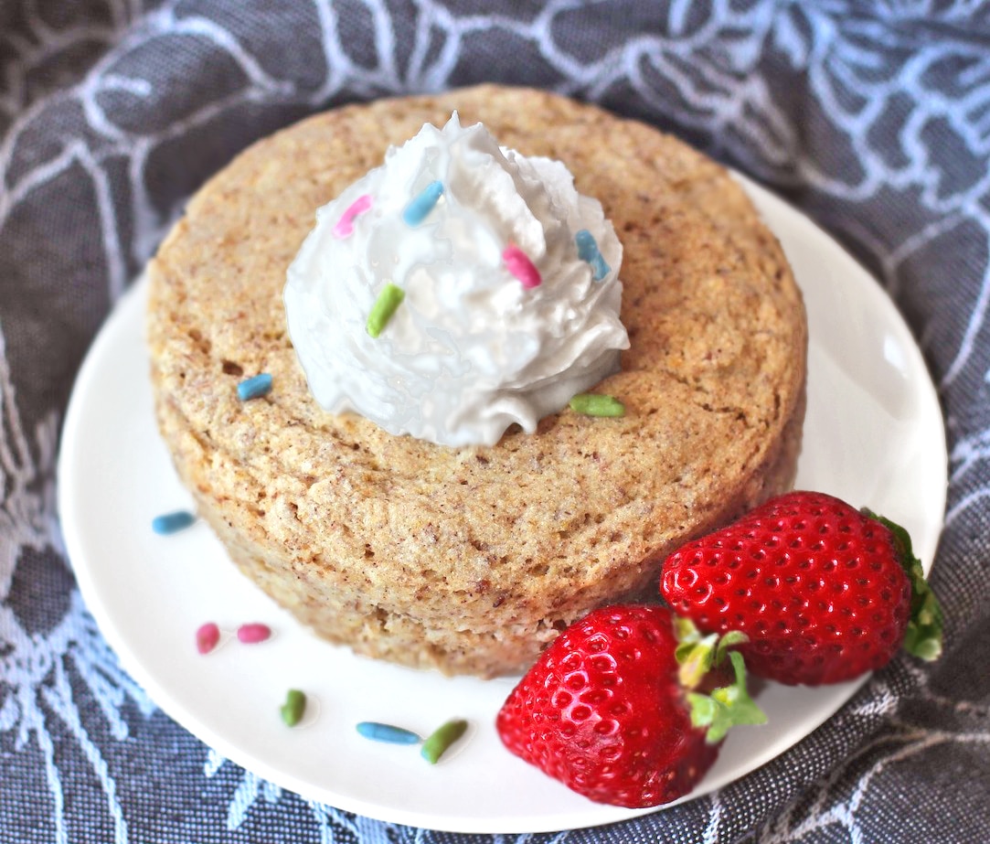 Healthy Single-Serving Vanilla Microwave Cake