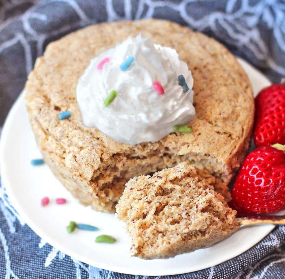 Healthy Single-Serving Vanilla Microwave Cake