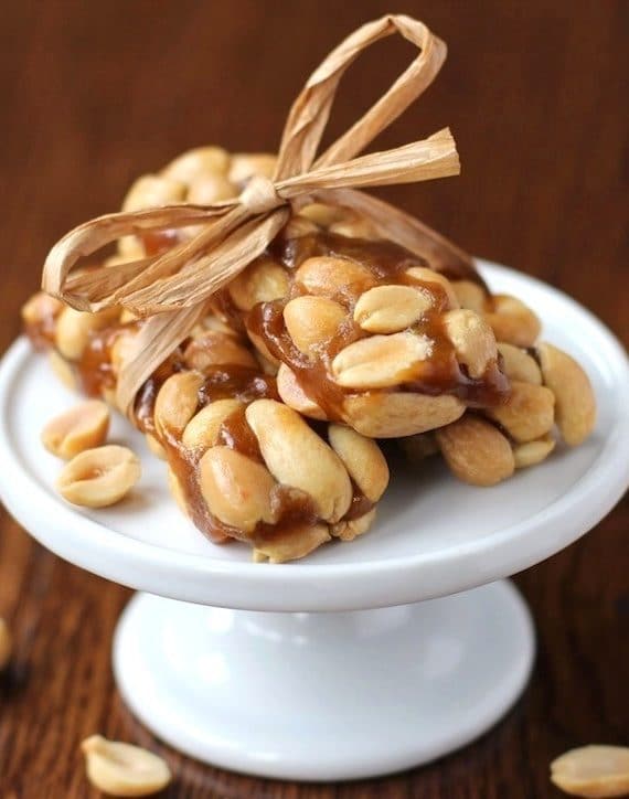 These Healthy Homemade Paydays have only 60 calories each, plus they're low sugar, gluten free, dairy free, and vegan. Perfect for the peanut butter lover!