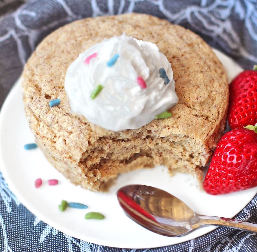 Healthy Single-Serving Vanilla Microwave Cake