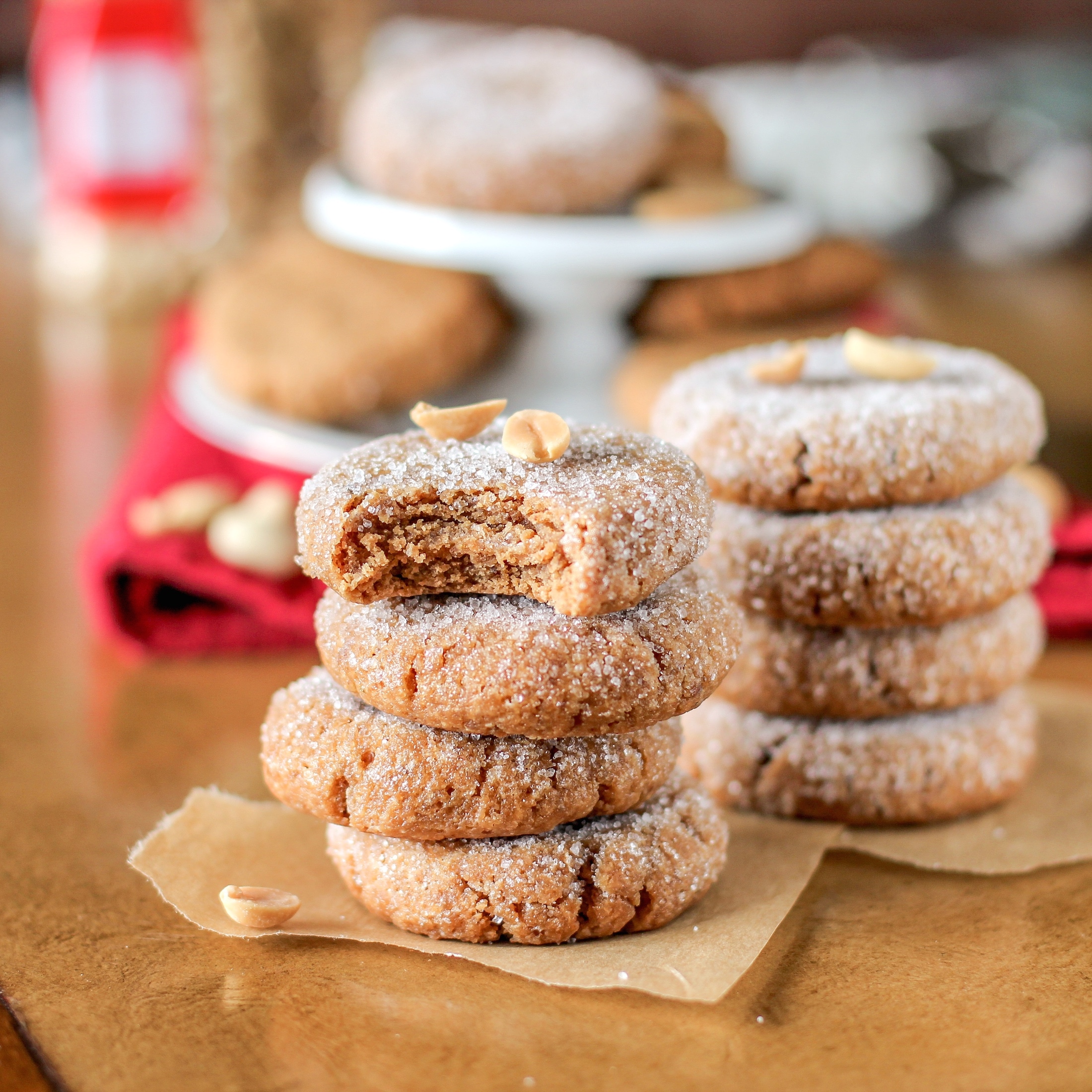 Chewy Peanut Butter Cookies - Rebel Spatula