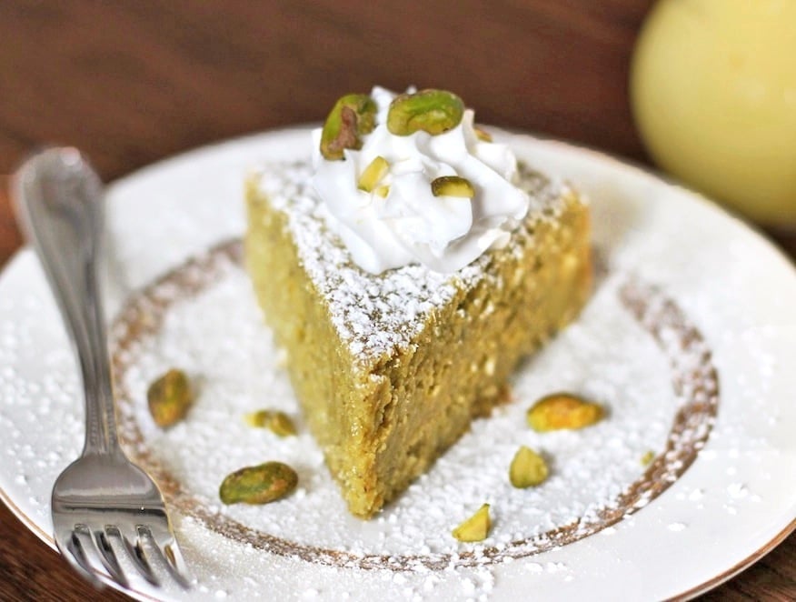 Olive oil pistachio and lemon snack cake recipe