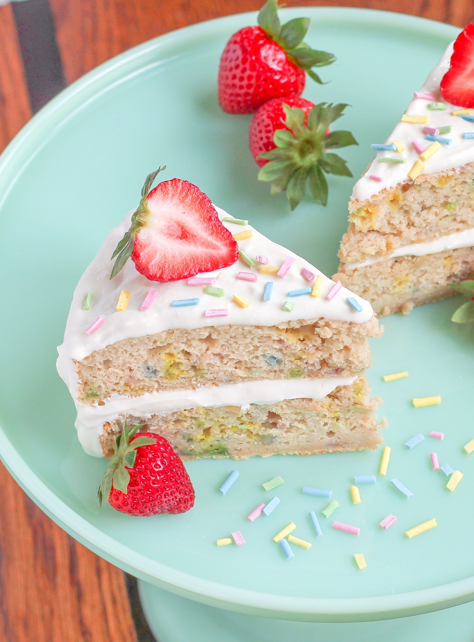 The BEST Gluten Free Funfetti Cake (what I call, "Funfairy Cake") - Desserts With Benefits
