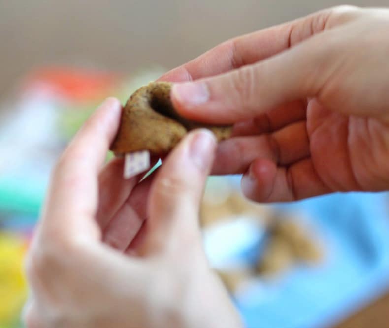 The fortune cookies you get from Chinese restaurants are made with refined flour, sugar and trans fats. Make these healthy Homemade Fortune Cookies instead! They're refined sugar free, low fat, gluten free, dairy free, and vegan too.