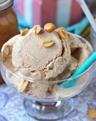 Guilt Free Peanut Butter and Honey Frozen Yogurt