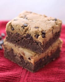 Healthy Cookie Dough Brownies (gluten free, dairy free, vegan)