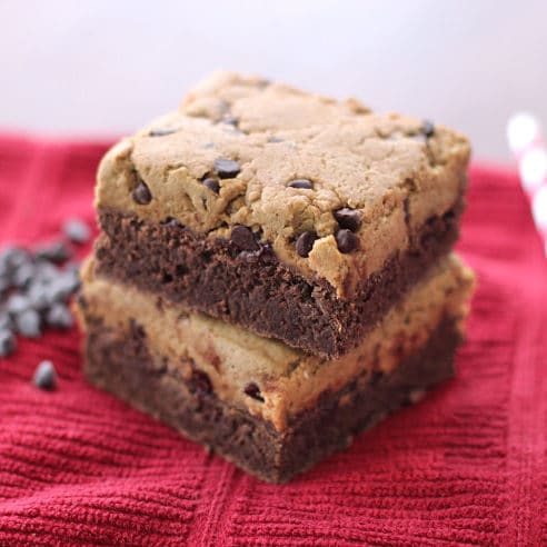 Healthy Cookie Dough Brownies (gluten free, dairy free, vegan)