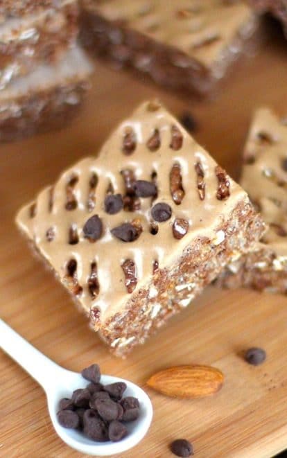 Healthy No Bake Chocolate Caramel Krispy Treats (gluten free)