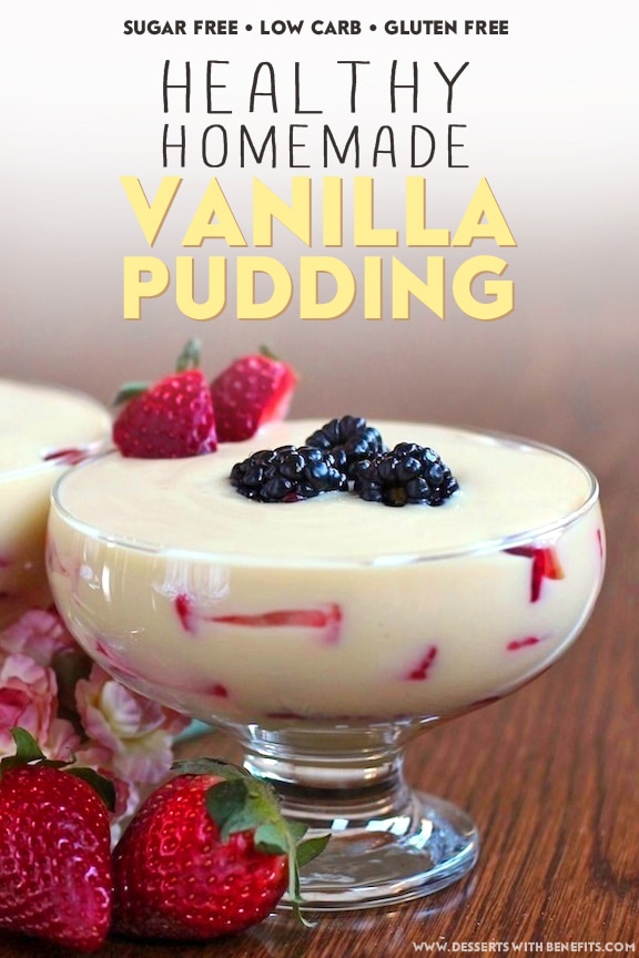 Healthy Homemade Vanilla Pudding (refined sugar free, low carb, gluten free, dairy free) - Healthy Dessert Recipes at Desserts with Benefits