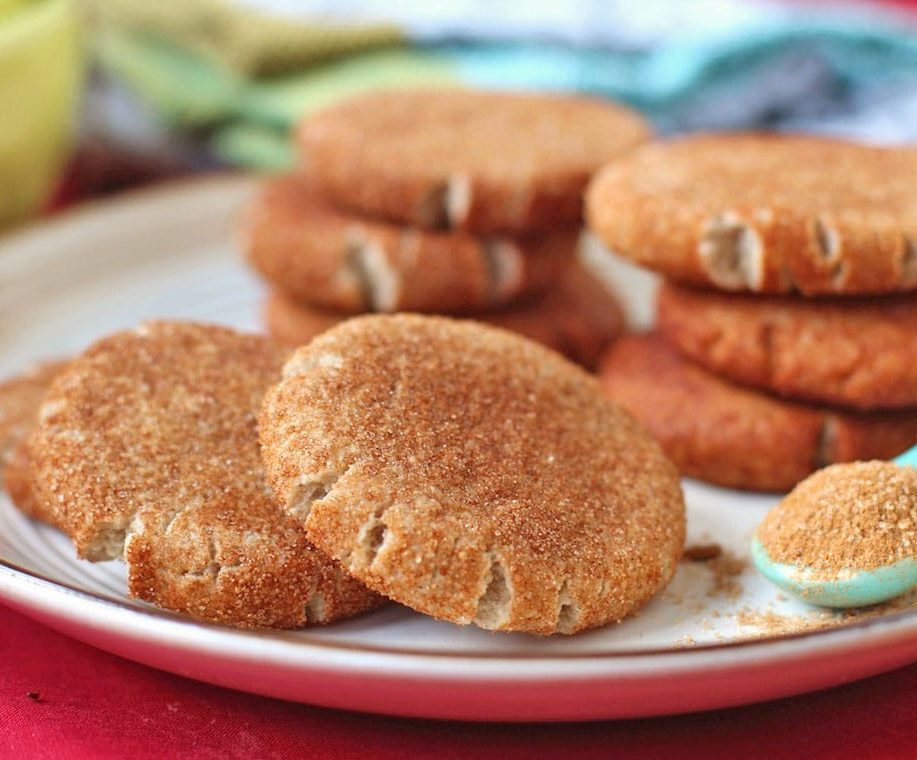 Healthy Snickerdoodles Cookies (sugar free, gluten free, dairy free, vegan)