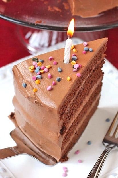Healthy Chocolate Birthday Cake with Chocolate Frosting