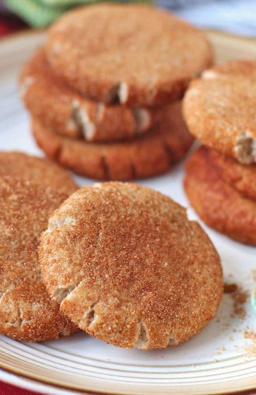 Healthy Snickerdoodles Cookies (sugar free, gluten free, dairy free, vegan)