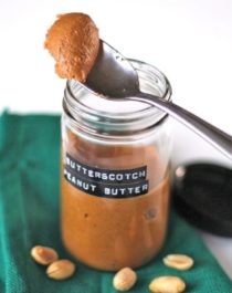 Healthy Homemade Butterscotch Peanut Butter Spread (low sugar, gluten free, dairy free, vegan)