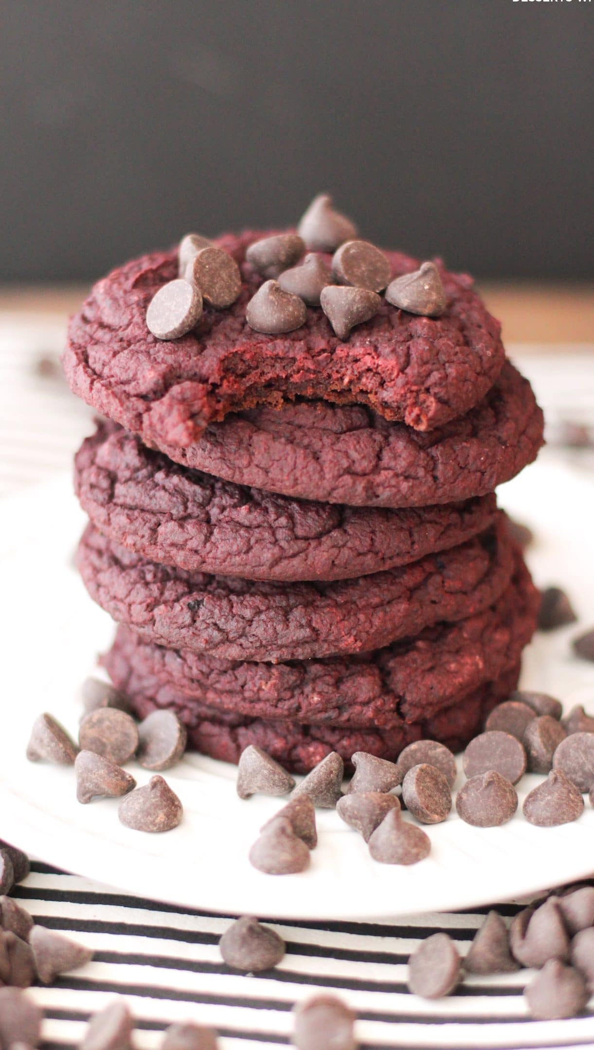 Healthy Red Velvet Gooey Butter Cookies (sugar free, low fat, high fiber, gluten free, dairy free, vegan) - Healthy Dessert Recipes at Desserts with Benefits