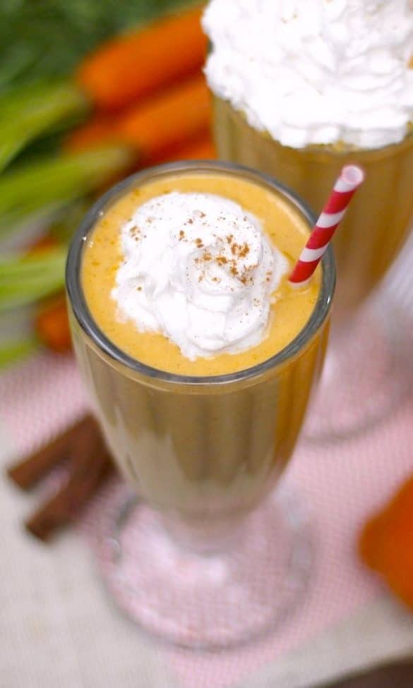 Healthy Carrot Cake Milkshake (sugar free and gluten free!) - Healthy Dessert Recipes at Desserts with Benefits