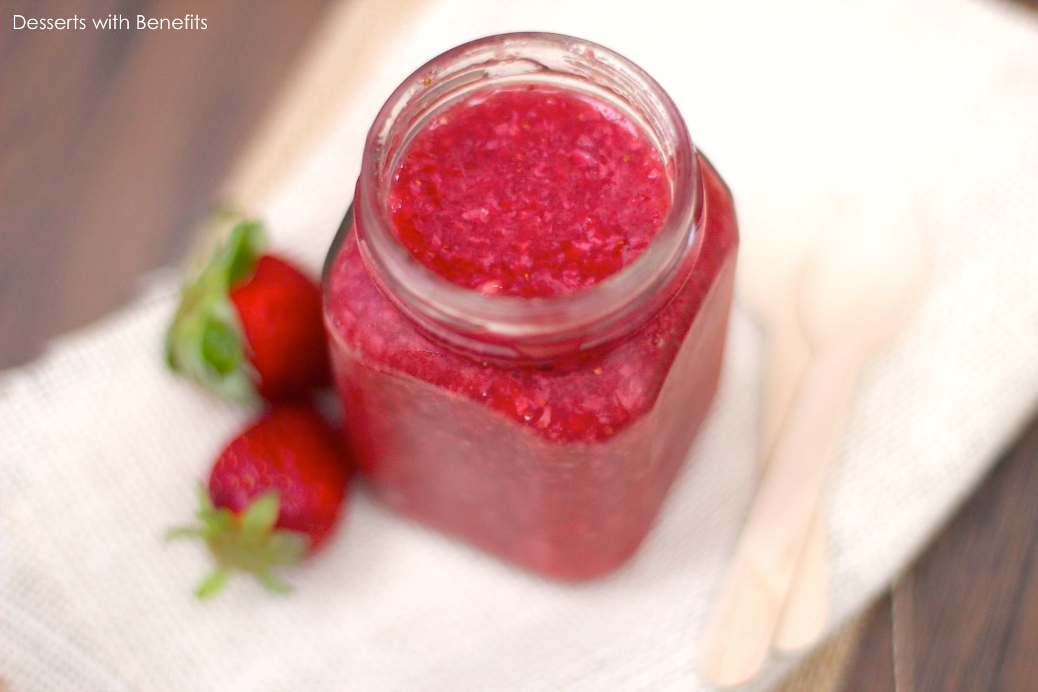 No Cook Easy Strawberry Jam Recipe - Over the Big Moon