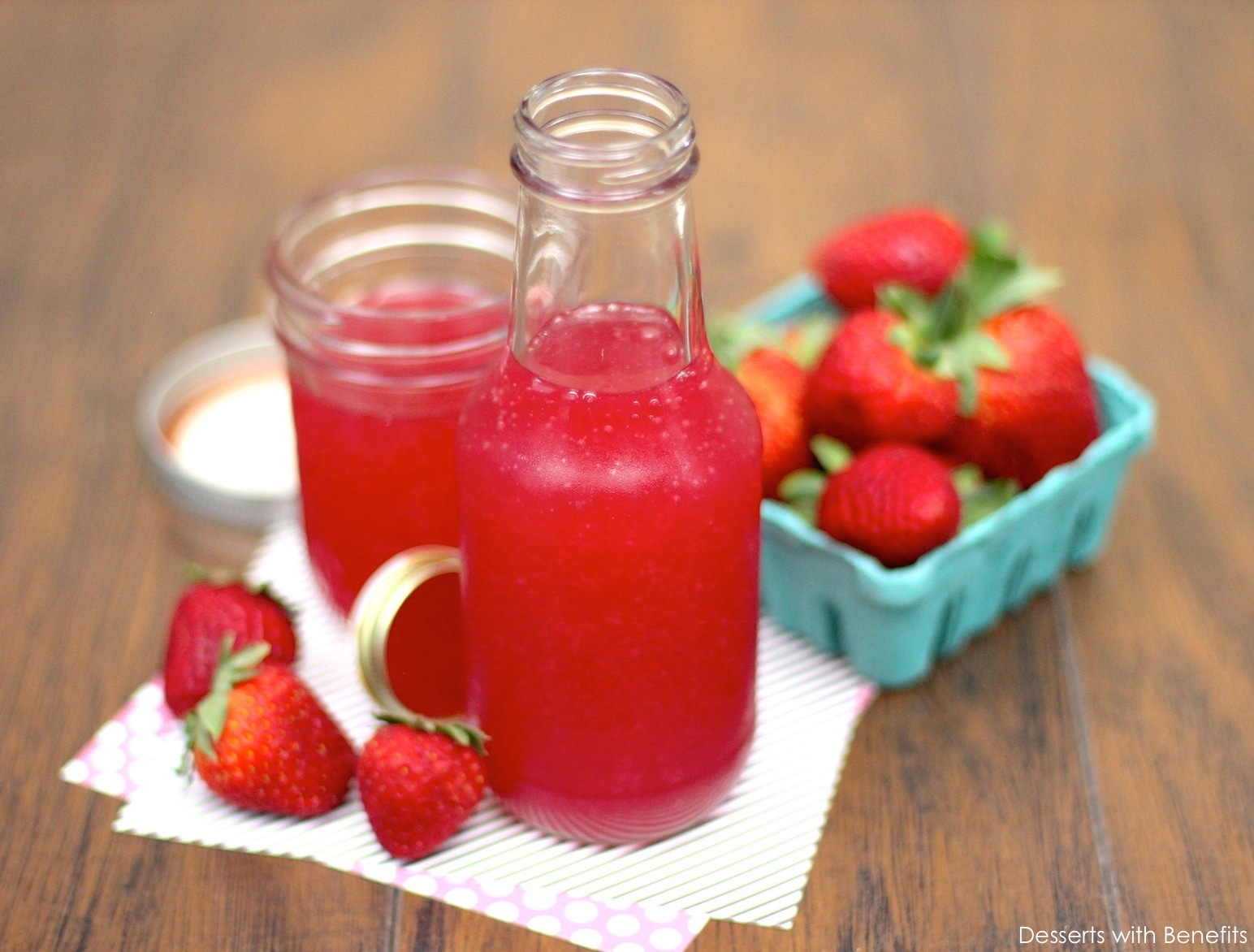 Healthy Sugar-Free Strawberry Syrup Recipe | Desserts With Benefits