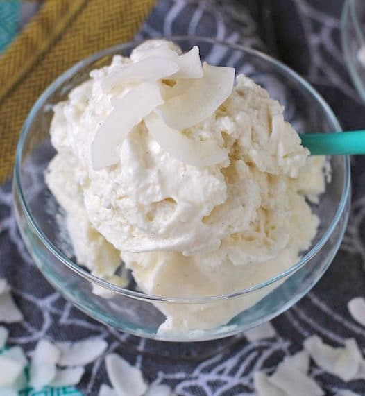 Healthy Coconut Frozen Yogurt - Healthy Dessert Recipes at Desserts with Benefits