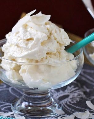 Healthy Coconut Frozen Yogurt - Healthy Dessert Recipes at Desserts with Benefits