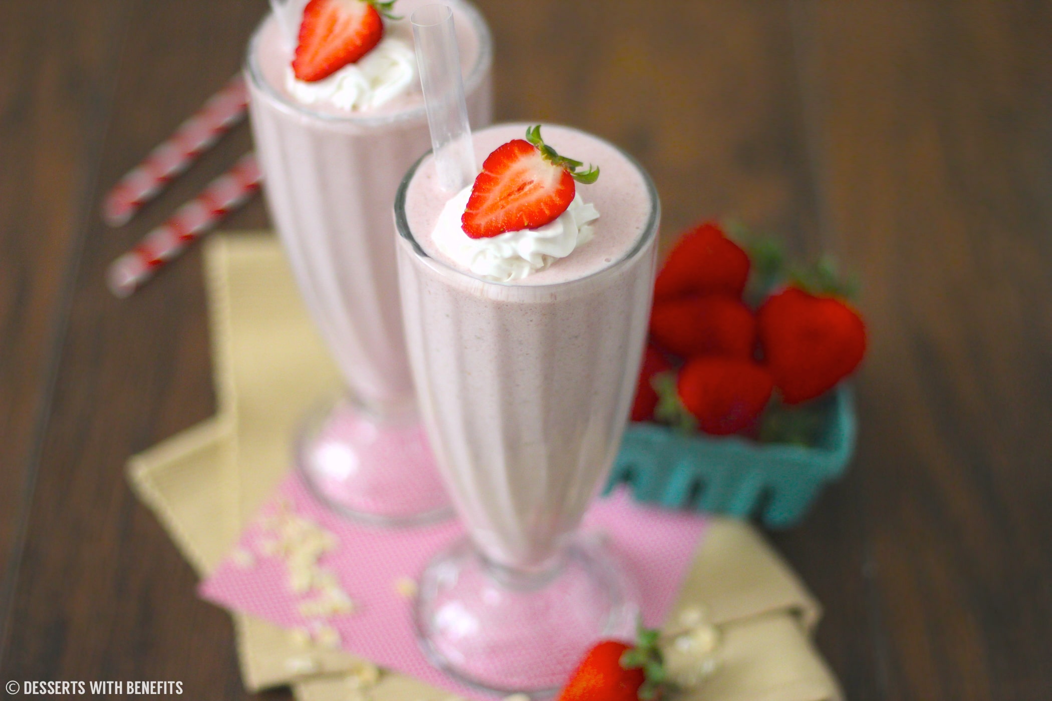 Strawberry Shortcake Milkshake With Vanilla Swirl & Cherry Soy Wax Candle 