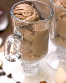 Healthy Hazelnut Mocha Ice Cream (eggless, sugar free, low carb, high protein) - Healthy Dessert Recipes at Desserts with Benefits