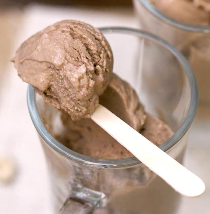 Healthy Hazelnut Mocha Ice Cream (eggless, sugar free, low carb, high protein) - Healthy Dessert Recipes at Desserts with Benefits