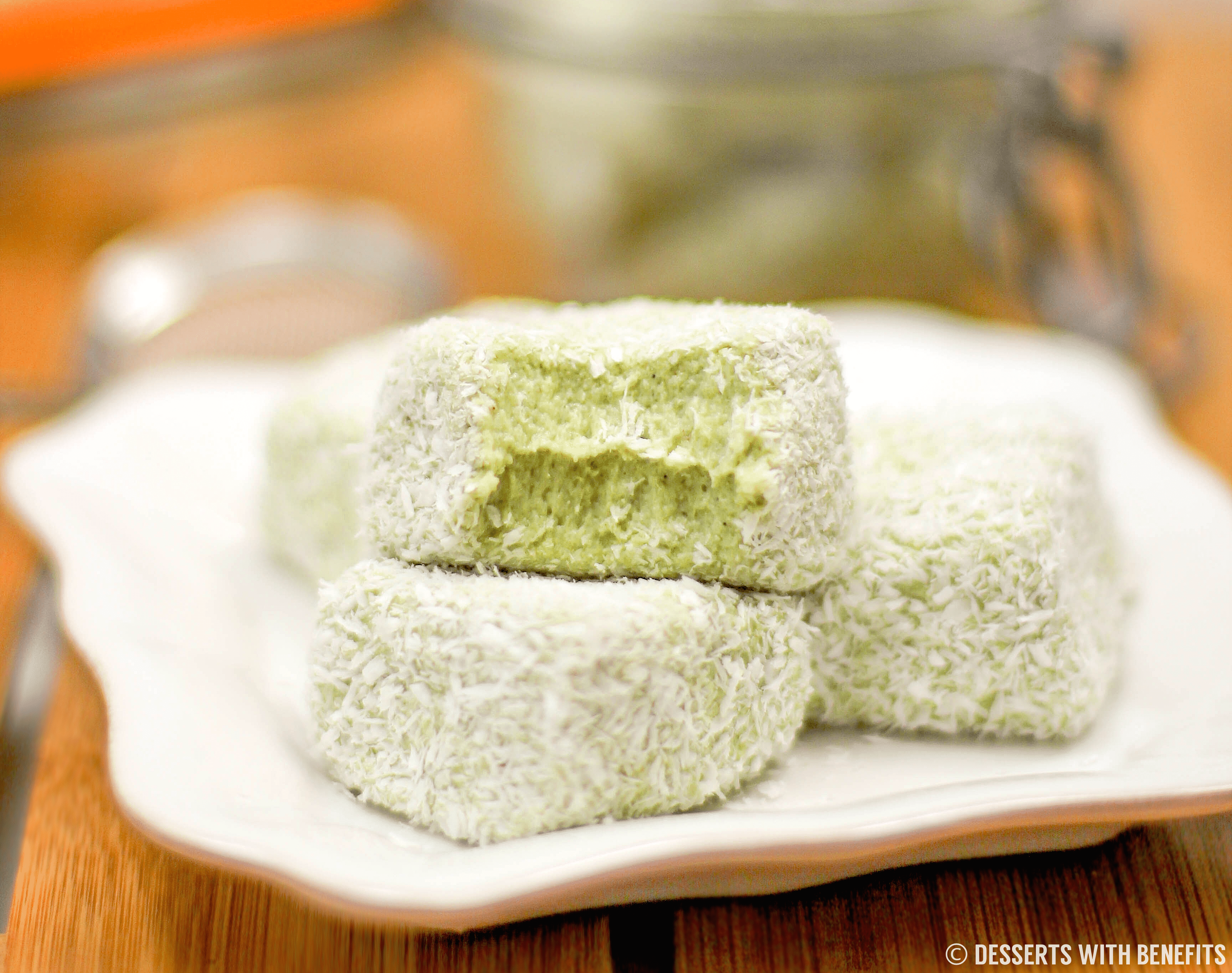 Desserts With Benefits Healthy Matcha Coconut Fudge Desserts with