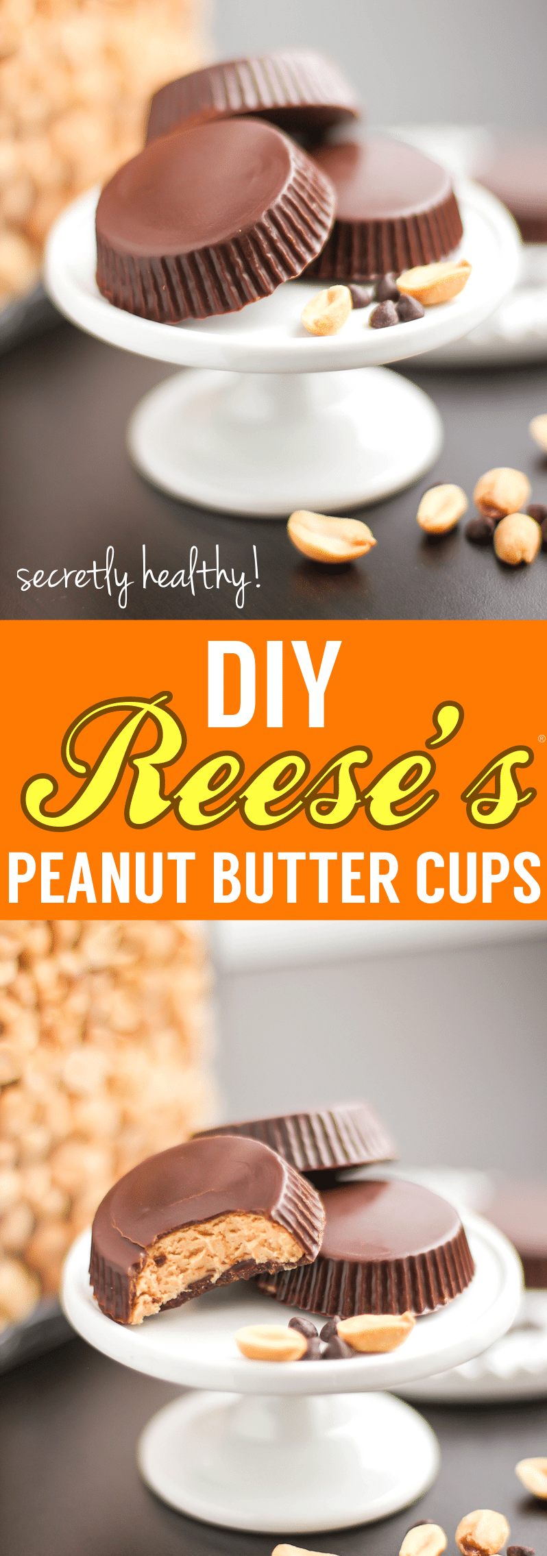 Healthy Homemade Peanut Butter Cups recipe - Healthy Dessert Recipes at the Desserts With Benefits Blog (www.DessertsWithBenefits.com)