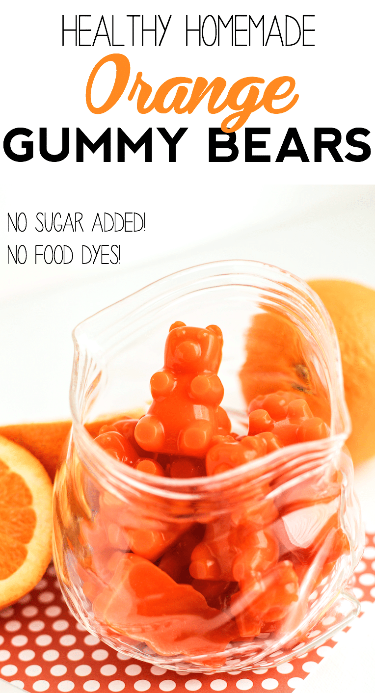 Healthy Homemade Orange Gummy Bears recipe - Healthy Dessert Recipes at Desserts with Benefits