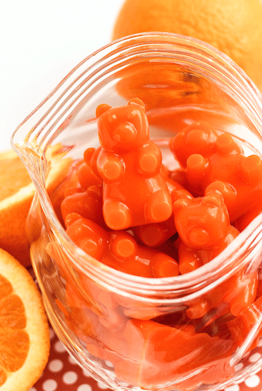 Healthy Homemade Orange Gummy Bears recipe - Healthy Dessert Recipes at Desserts with Benefits
