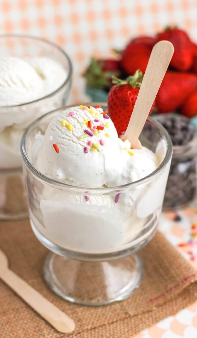 Healthy Vanilla Bean Greek Frozen Yogurt recipe - Healthy Dessert Recipes at Desserts with Benefits