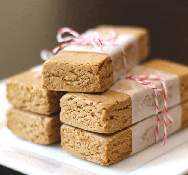 Healthy Peanut Butter Fudge DIY Protein Bars from the DIY Protein Bars Cookbook – Jessica Stier of Desserts with Benefits