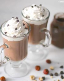 Healthy Nutella Hot Chocolate recipe (sugar free, vegan) - Healthy Dessert Recipes at Desserts with Benefits