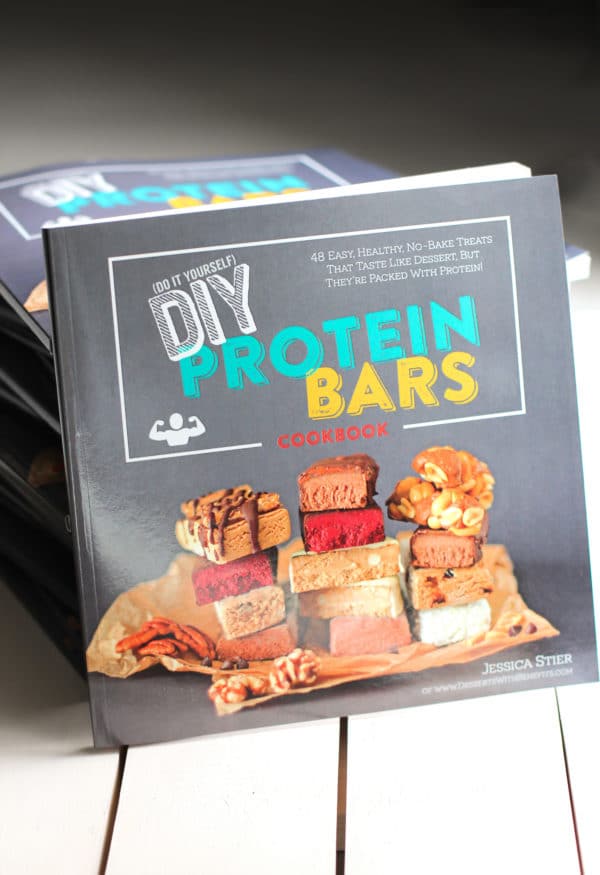 The DIY Protein Bars Cookbook is a collection of 48 easy, healthy, no-bake treats that just happen to be packed with protein! Authored by Jessica Stier of the Desserts with Benefits Blog