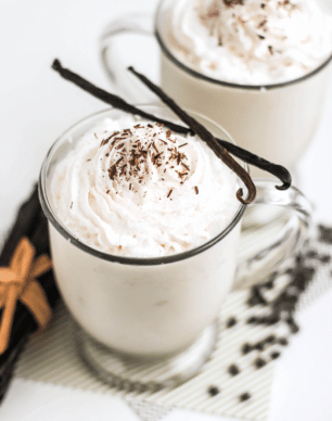 Healthy Homemade Vanilla Bean Frappuccino recipe (sugar free, low fat, high protein) - Desserts with Benefits