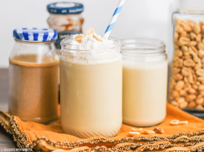 Healthy Peanut Butter And Jelly Smoothie Recipe | Desserts With Benefits