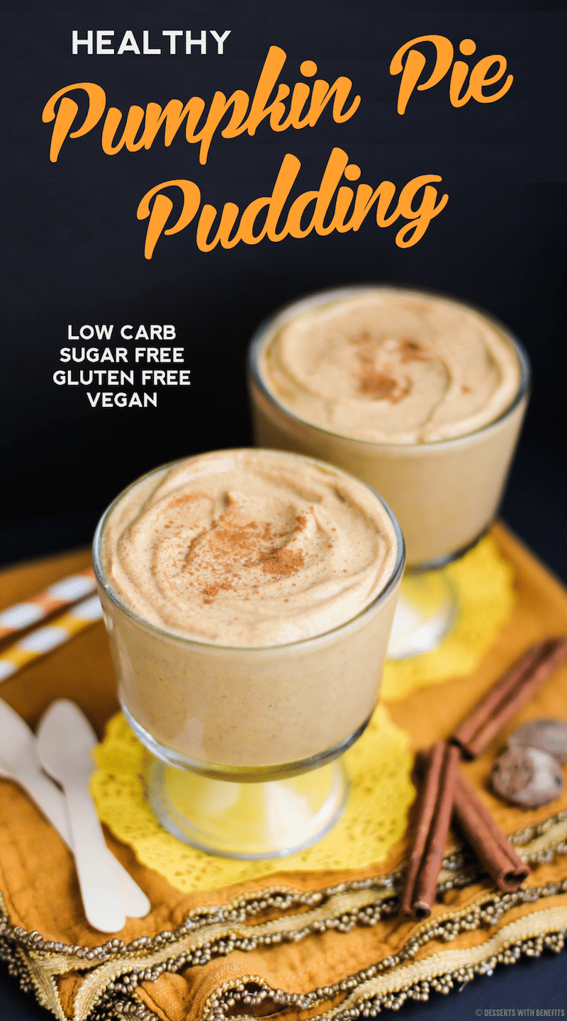 This delicious Healthy Pumpkin Pie Pudding is made without the milk, sugar, and eggs. Plus, the recipe is sugar free, low carb, and high protein too!