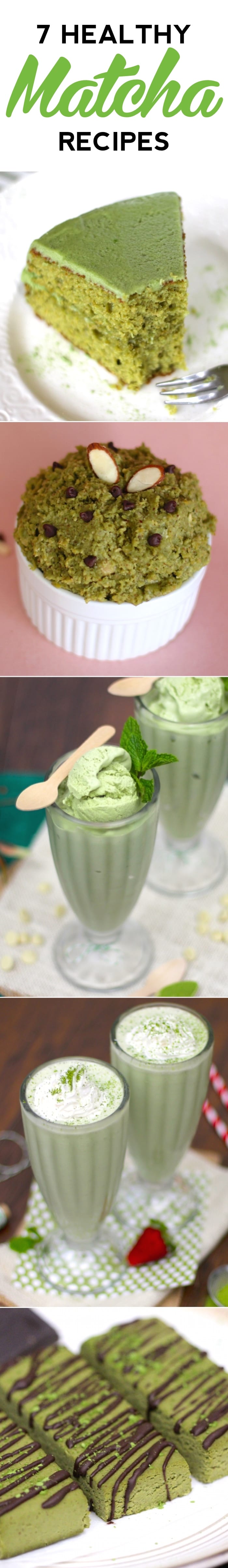 Healthy Matcha Green Tea Dessert Recipes (sugar free, gluten free, high protein) - Desserts with Benefits