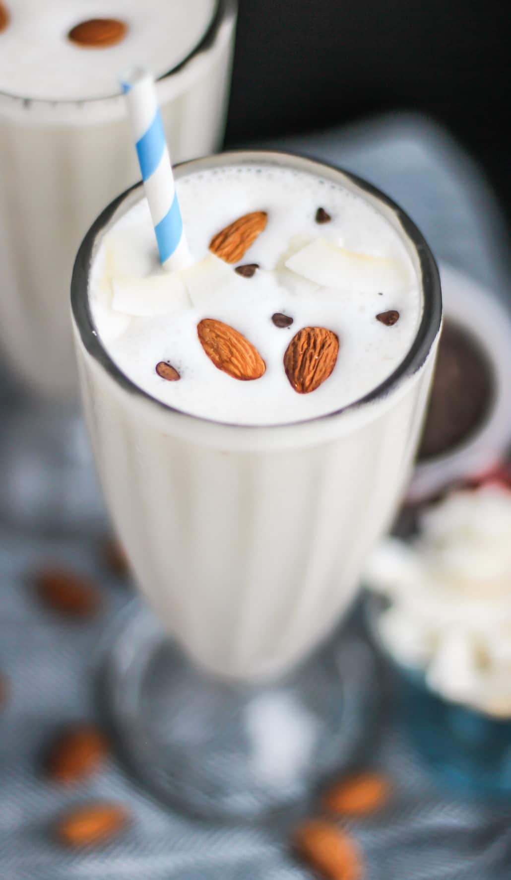 Healthy Almond Joy Milkshake (sugar free, high protein) - Desserts with Benefits