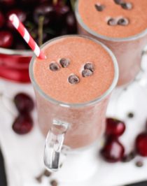 Healthy Black Forest Milkshake (refined sugar free, high protein) - Desserts with Benefits
