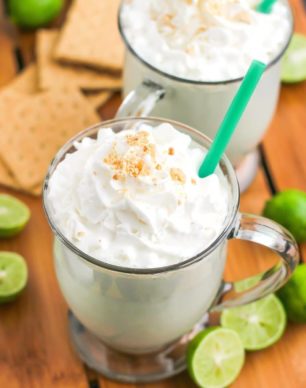 Healthy Key Lime Pie Milkshake (refined sugar free, low carb, high protein, gluten free)