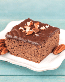 Healthy Texas Sheet Cake (refined sugar free, gluten free, high protein) - Healthy Dessert Recipes at Desserts with Benefits