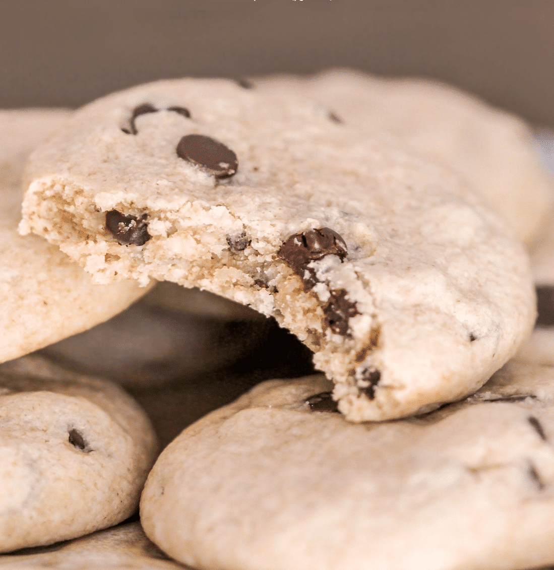 These Healthy Chocolate Chip Cookies are chewy, soft, and sweet, yet they're sugar free, gluten free, dairy free and vegan! Made with whole grain oat flour, zero butter (we use coconut oil instead!), and zero sugar (we use organic stevia and all-natural erythritol)!