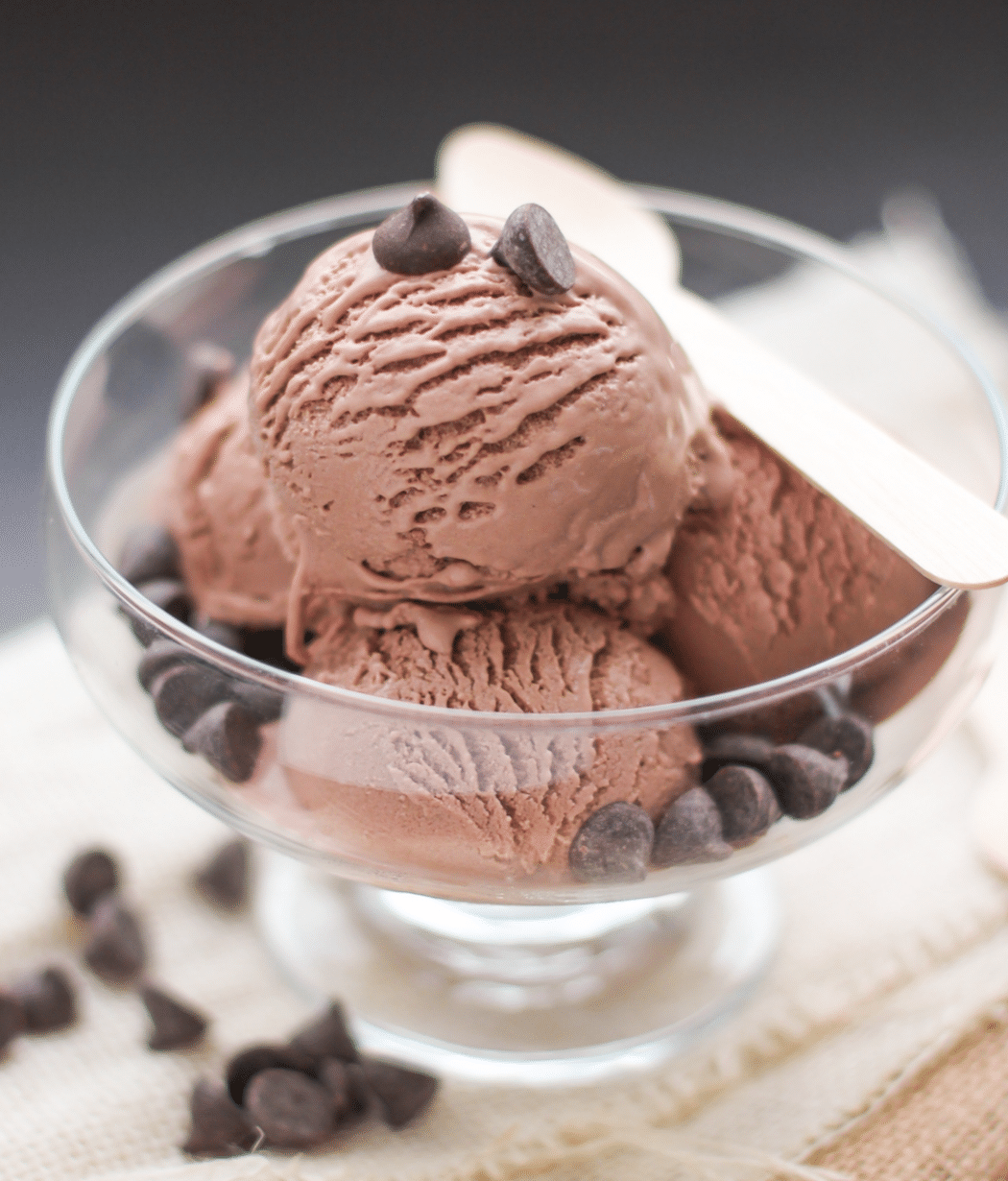 Healthy Chocolate Ice Cream (sugar free, low carb, high protein, eggless)