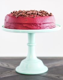 Healthy Devil’s Food Cake with Red Velvet Frosting (refined sugar free, low carb, high protein, high fiber, gluten free) - Healthy Dessert Recipes at Desserts with Benefits