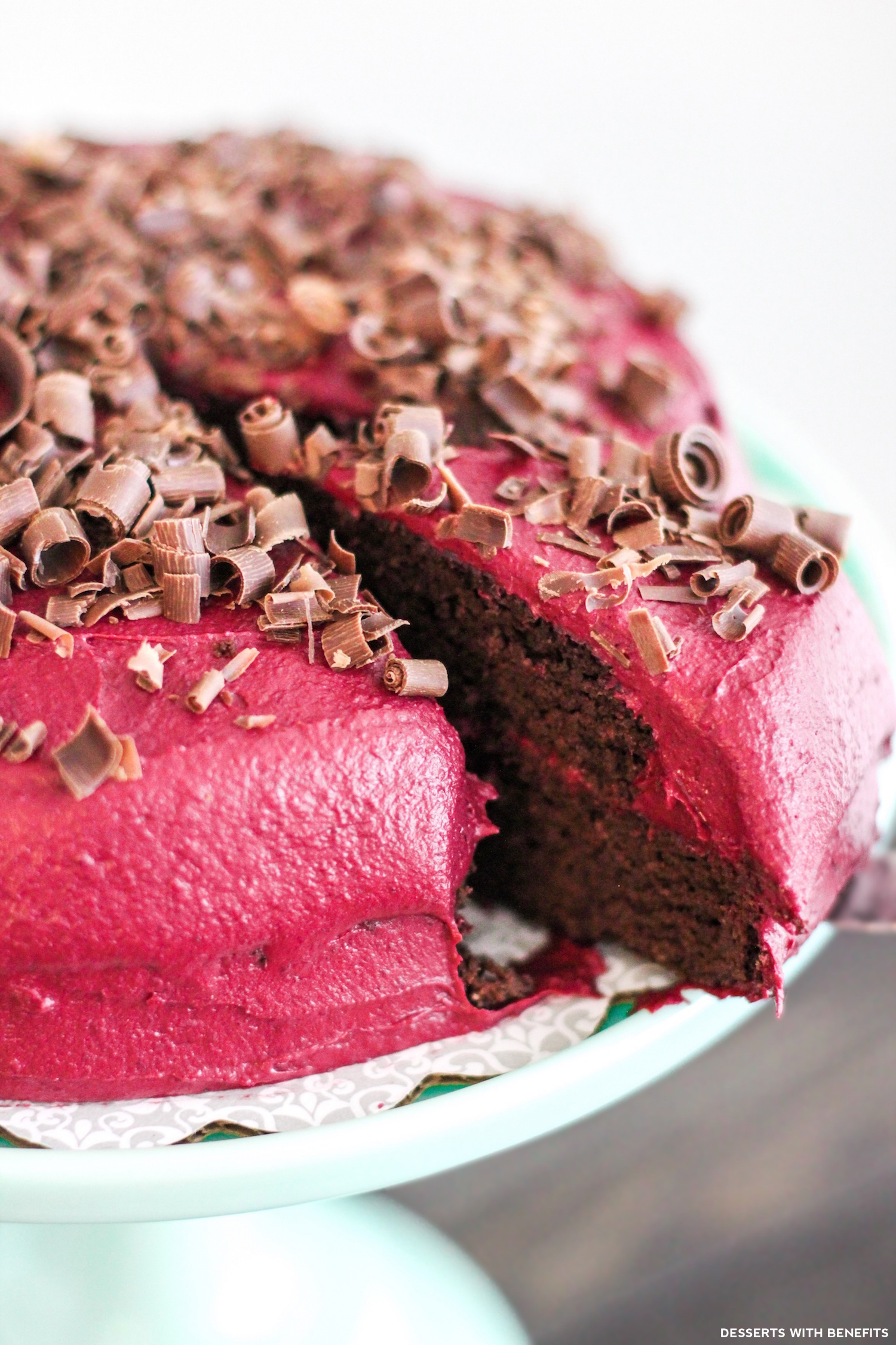 Healthy Devil's Food Cake with Red Velvet Frosting Recipe ...